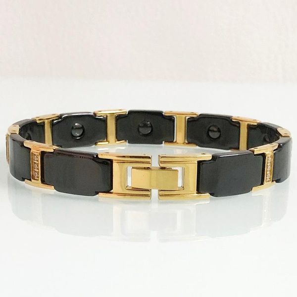 link, chain men's health energy bracelets cross black ceramic wristband for women stainless steel armband male jewelry female pulseira
link, chain men's health energy bracelets cross black ceramic wristband for women stainless steel armband male jewelry female pulseira
