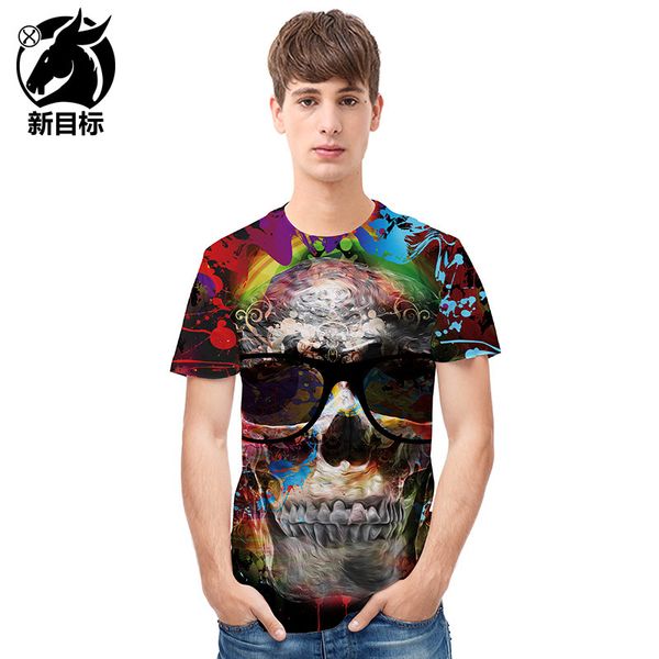 Men' Summer Fashion Brand 3d Short Sleeve Tops Digital Printing Graffiti Skull Base Shirt Casual T-shirt, Dk555#
Men' Summer Fashion Brand 3d Short Sleeve Tops Digital Printing Graffiti Skull Base Shirt Casual T-shirt, Dk555#