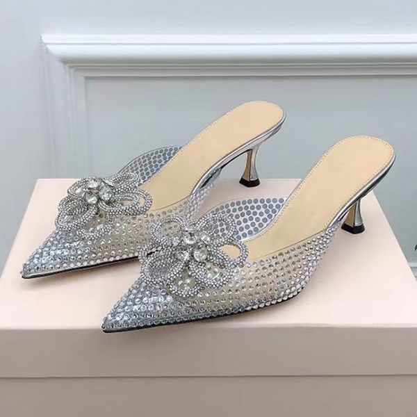 pointed toe clear pvc slippers women bling crystal flower sandals summer dress bridal wedding crystal shoes, Black
pointed toe clear pvc slippers women bling crystal flower sandals summer dress bridal wedding crystal shoes, Black