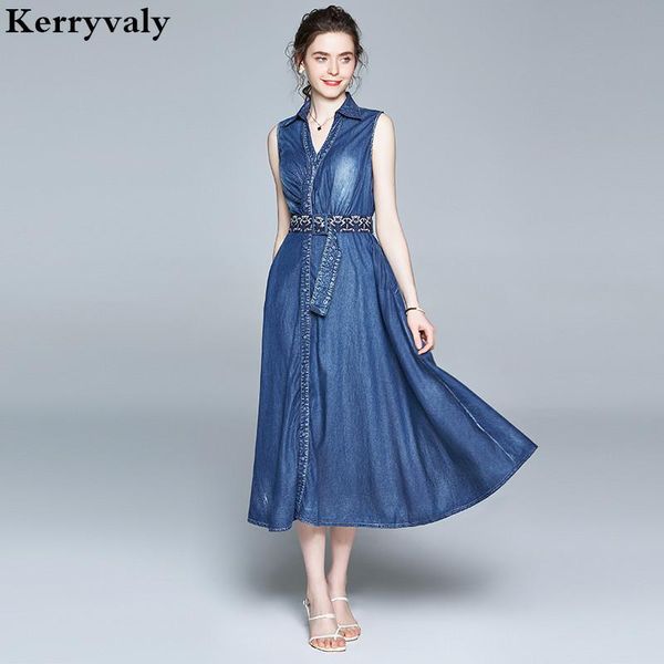 casual dresses summer deep v button embroidery denim midi dress vestidos verano 2021 mujer female sleeveless royal sister jeans k3135, Black;gray
casual dresses summer deep v button embroidery denim midi dress vestidos verano 2021 mujer female sleeveless royal sister jeans k3135, Black;gray
