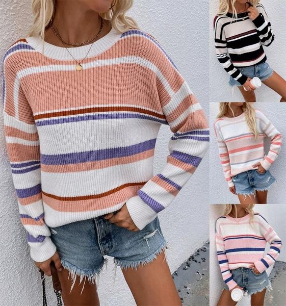 women's sweaters winter round collar stripe knit shirt loose-fitting pullover large size sweater for women thick female, White;black
women's sweaters winter round collar stripe knit shirt loose-fitting pullover large size sweater for women thick female, White;black