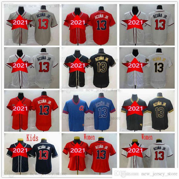 man women youth kids 2022 baseball 13 ronald acuna jr. jerseys grey black gold white red dark blue jersey, Blue;black
man women youth kids 2022 baseball 13 ronald acuna jr. jerseys grey black gold white red dark blue jersey, Blue;black