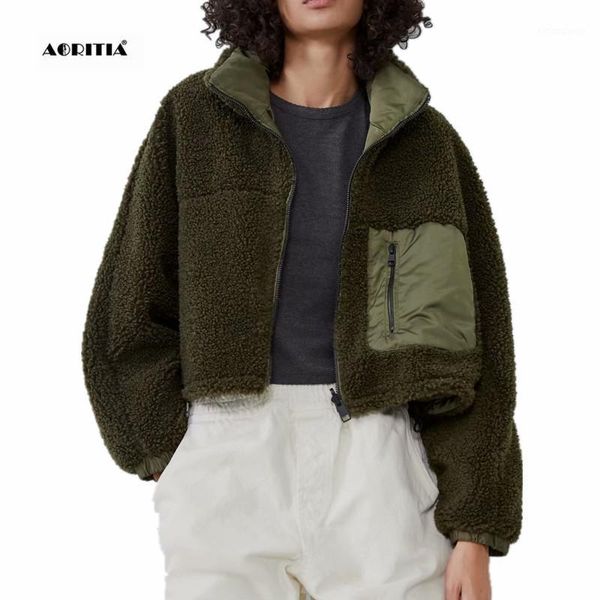 women's jackets 2021 winter lamb wool women casual jacket chaquetas mujer coat, Black;brown
women's jackets 2021 winter lamb wool women casual jacket chaquetas mujer coat, Black;brown