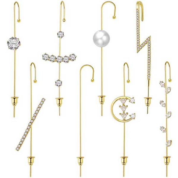 kimter plated rhinestone crawler earrings fashion piercing climber hook long ears stud ear cuff cartilage earring for women girls k512fa, Golden;silver
kimter plated rhinestone crawler earrings fashion piercing climber hook long ears stud ear cuff cartilage earring for women girls k512fa, Golden;silver