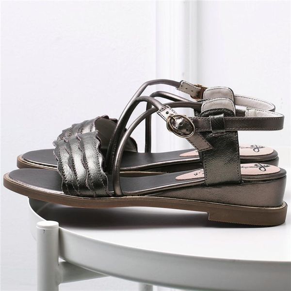 women genuine leather platform wedges gladiator sandals female ankle cross strap summer med heel party pumps shoes casual, Black
women genuine leather platform wedges gladiator sandals female ankle cross strap summer med heel party pumps shoes casual, Black