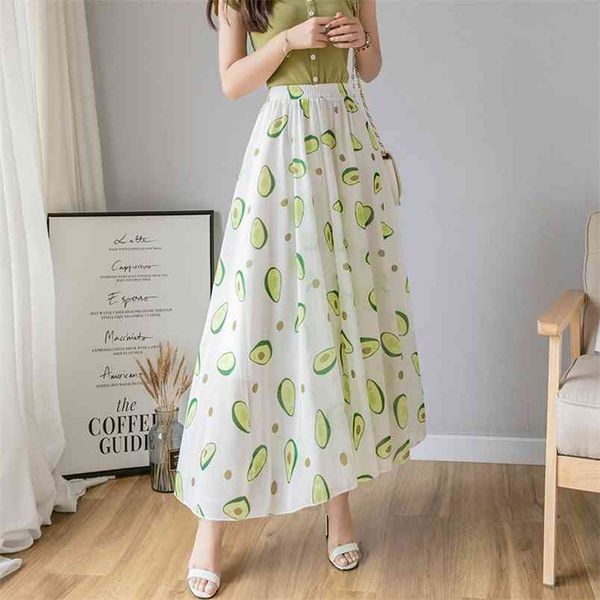 summer elastic high waist thin chiffon floral skirt casual all-match women large a-line long 210527, Black
summer elastic high waist thin chiffon floral skirt casual all-match women large a-line long 210527, Black