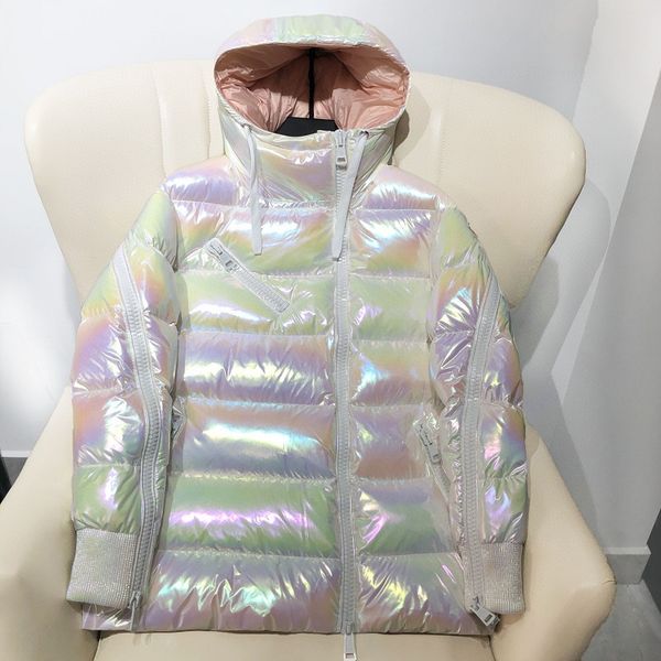 monclair luxury france women's down jackets designer brand maya short diagonal zipper bright color casual hooded color thick coat, Black
monclair luxury france women's down jackets designer brand maya short diagonal zipper bright color casual hooded color thick coat, Black