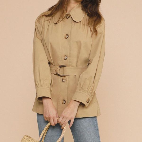 women's trench coats women turn-down collar windbreaker sashes single breasted solid color simple lace-up early autumn female 2021, Tan;black
women's trench coats women turn-down collar windbreaker sashes single breasted solid color simple lace-up early autumn female 2021, Tan;black