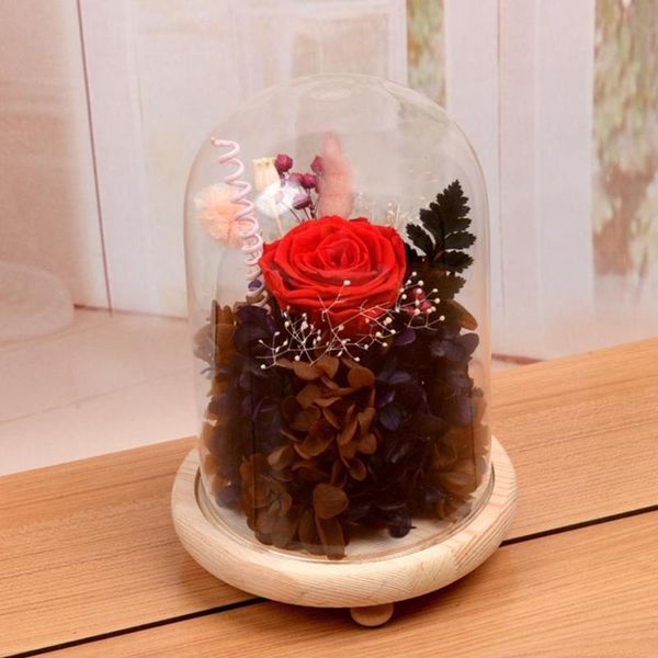 decorative flowers & wreaths manual diy vase artificial flower glass cover wooden base dust pot landscape home romantic decor ornament
decorative flowers & wreaths manual diy vase artificial flower glass cover wooden base dust pot landscape home romantic decor ornament