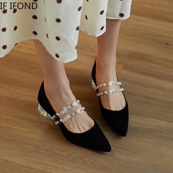 women thick high heel pumps party shoes fashion pointed toe elegant pearl black flock transparent mujer dress
women thick high heel pumps party shoes fashion pointed toe elegant pearl black flock transparent mujer dress
