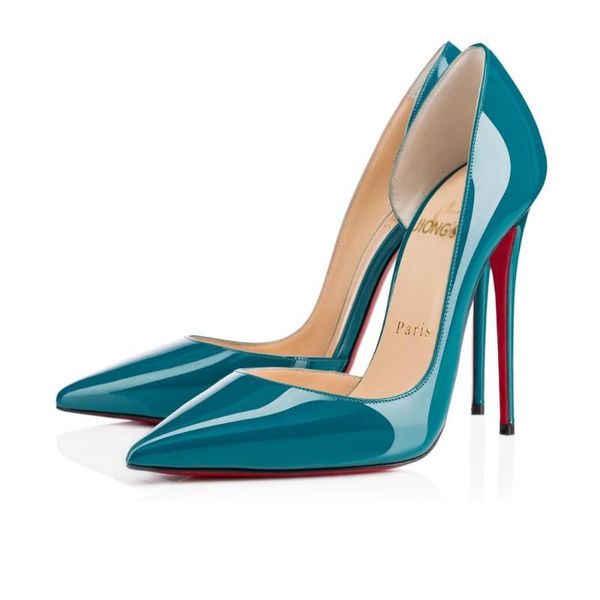 dress shoes 2021 red bottom fashion high heels patent leather women party wedding triple spikes pointed toes pumps with box a103, Black
dress shoes 2021 red bottom fashion high heels patent leather women party wedding triple spikes pointed toes pumps with box a103, Black
