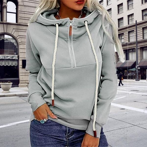 women's hoodies & sweatshirts autumn winter streetwear hooded solid jacket cotton patchwork coat fleece sweatshirt with front zipper, Black
women's hoodies & sweatshirts autumn winter streetwear hooded solid jacket cotton patchwork coat fleece sweatshirt with front zipper, Black