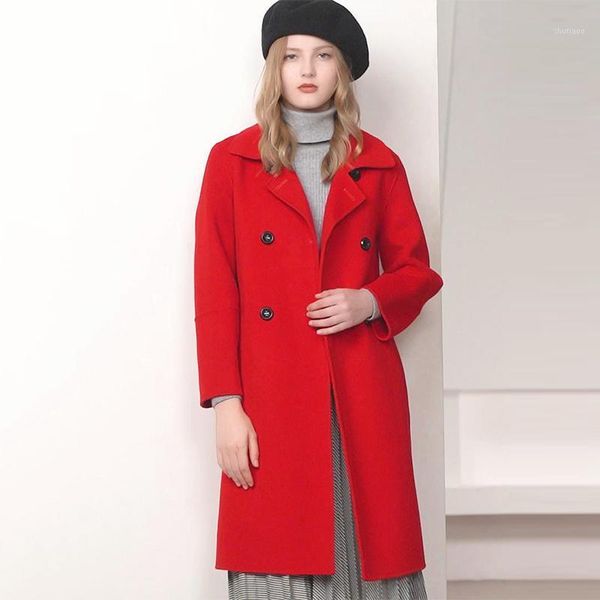 women's wool & blends sparsil long 100% coat women winter double-faced woolen coats solid thicken warm overcoat female casual knee-leng, Black
women's wool & blends sparsil long 100% coat women winter double-faced woolen coats solid thicken warm overcoat female casual knee-leng, Black