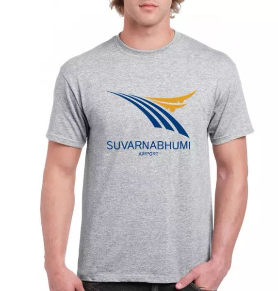 suvarnabhumi airport tee shirt bangkok thailand southeast asia gray t-shirt, White;black
suvarnabhumi airport tee shirt bangkok thailand southeast asia gray t-shirt, White;black