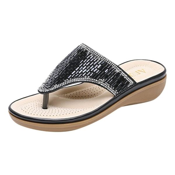 sagace women sandals 2021 summer sequins bohemian style casual fashion ladies slippers clip toe non-slip beach females, Black
sagace women sandals 2021 summer sequins bohemian style casual fashion ladies slippers clip toe non-slip beach females, Black