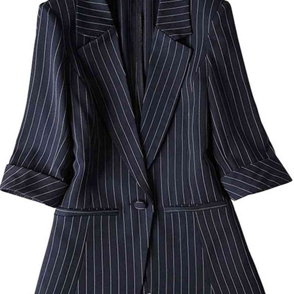 plus size 5xl 6xl 7xl women blazer summer striped blaser pockets single breasted notched three quarter business suits 210527, White;black
plus size 5xl 6xl 7xl women blazer summer striped blaser pockets single breasted notched three quarter business suits 210527, White;black