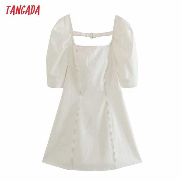 tangada summer women french style white dress puff short sleeve ladies mini dress vestidos 4m189 210609, Black;gray
tangada summer women french style white dress puff short sleeve ladies mini dress vestidos 4m189 210609, Black;gray