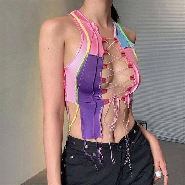 gym clothing sports hollow out tank bandage vest female camisole women punk style colorful ribbed knitting crop club party wea, White;black
gym clothing sports hollow out tank bandage vest female camisole women punk style colorful ribbed knitting crop club party wea, White;black
