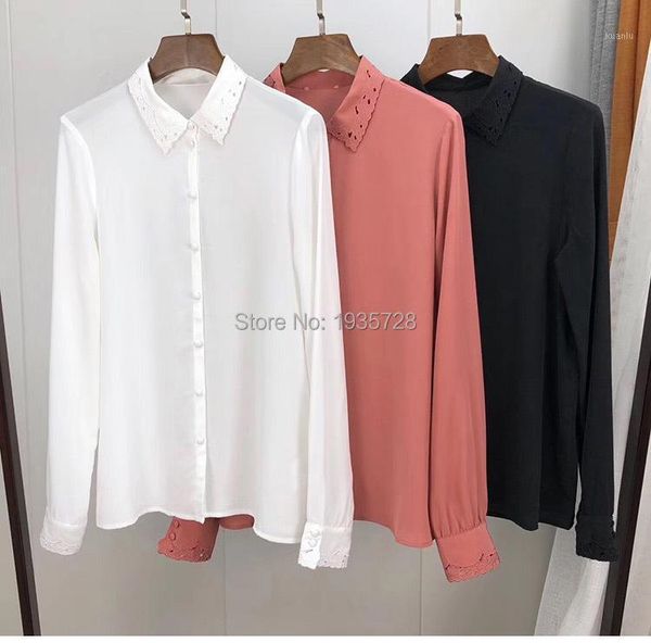 women's blouses & shirts high-end silk 100% embroideried hollow out long sleeve blouse - 2021ss women/ladies embroidery shirt, White
women's blouses & shirts high-end silk 100% embroideried hollow out long sleeve blouse - 2021ss women/ladies embroidery shirt, White