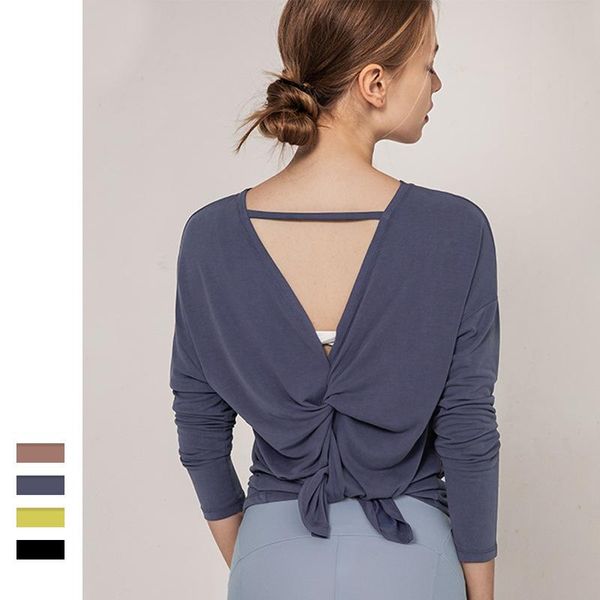 women's sports wear for women gym open back sport yoga jersey woman workout fitness long sleeve t shirt outfit 
women's sports wear for women gym open back sport yoga jersey woman workout fitness long sleeve t shirt outfit