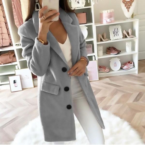 women's wool & blends plus size 5xl 2021 autumn and winter fashion coats for women long double-breasted woolen coat with solid color su, Black
women's wool & blends plus size 5xl 2021 autumn and winter fashion coats for women long double-breasted woolen coat with solid color su, Black