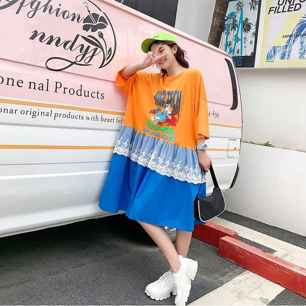 factory94cq cover summer dress comfortable belly mid length lazy size fat mm foreign style stitching color contrast large, Black;gray
factory94cq cover summer dress comfortable belly mid length lazy size fat mm foreign style stitching color contrast large, Black;gray