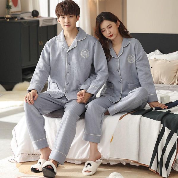 men's sleepwear autumn winter long sleeve couple pajama set air cotton interlayer pyjamas women pijama mujer casual homewear nightgown, Black;brown
men's sleepwear autumn winter long sleeve couple pajama set air cotton interlayer pyjamas women pijama mujer casual homewear nightgown, Black;brown