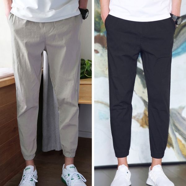 pants summer thin loose casual nine point small leg leggings slim fit long pants men's korean trend, Black
pants summer thin loose casual nine point small leg leggings slim fit long pants men's korean trend, Black
