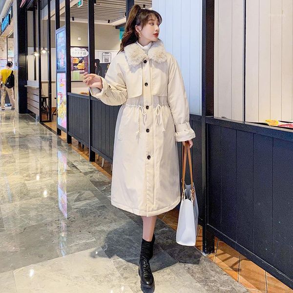 women's down & parkas single breasted lamb fur collar parka thick warm winter jacket women 2021 slim waist long coat ladies outerwear, Black
women's down & parkas single breasted lamb fur collar parka thick warm winter jacket women 2021 slim waist long coat ladies outerwear, Black