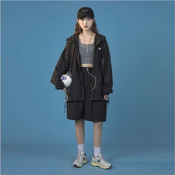 women's jackets summer cool simple hooded female printing jacket spring fall korea style sports loose ladies coat black white blue oute, Black;brown
women's jackets summer cool simple hooded female printing jacket spring fall korea style sports loose ladies coat black white blue oute, Black;brown