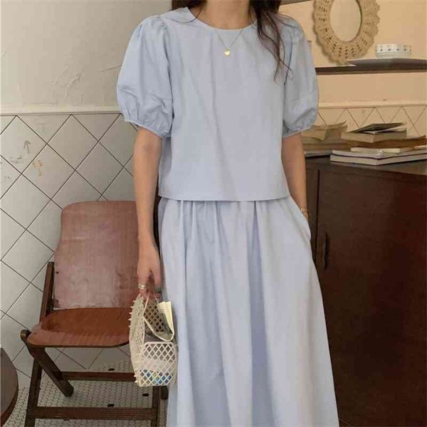 casual dresses 2021 solid loose summer puff sleeves blouses+ elastic-waist long skirts suits all match two piece sets mswr, Black;gray
casual dresses 2021 solid loose summer puff sleeves blouses+ elastic-waist long skirts suits all match two piece sets mswr, Black;gray