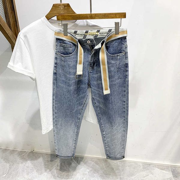 small capris straight foot anxika casual print harlan jeans men's jeans in spring 3506, Blue
small capris straight foot anxika casual print harlan jeans men's jeans in spring 3506, Blue