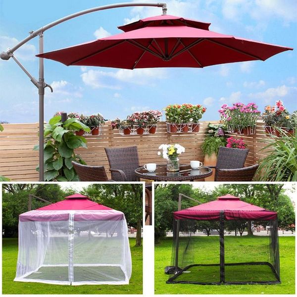 shade patio umbrella polyester mesh universal canopy with zipper door adjustable rope for table to prevent mosquito bites
shade patio umbrella polyester mesh universal canopy with zipper door adjustable rope for table to prevent mosquito bites