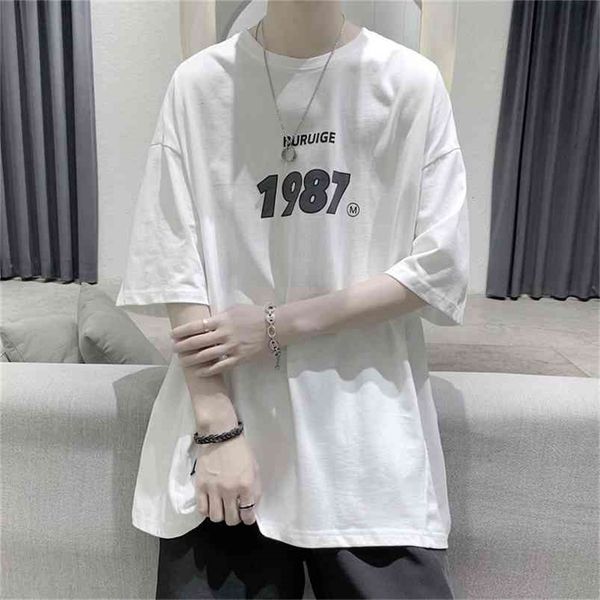 hybskr summer men's t-shirt oversized casual male tees hip hop loose t shirt men printed classic couple t-shirts 210716, White;black
hybskr summer men's t-shirt oversized casual male tees hip hop loose t shirt men printed classic couple t-shirts 210716, White;black