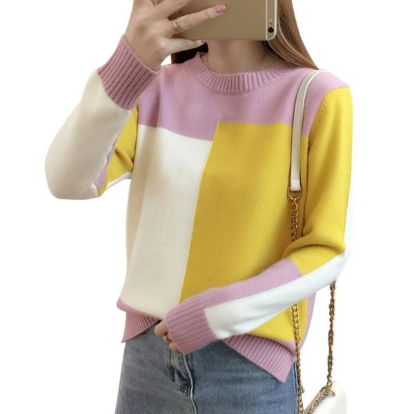 women's sweaters winter women sweater long sleeve jumper o neck knitted female warm pull femme fall clothes, White;black
women's sweaters winter women sweater long sleeve jumper o neck knitted female warm pull femme fall clothes, White;black