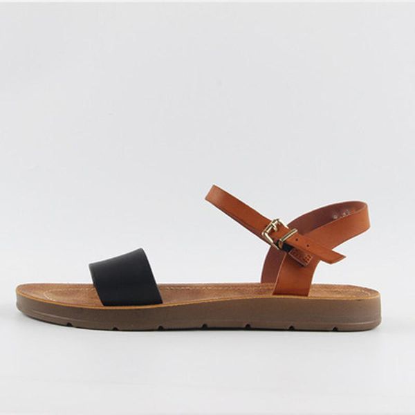 summer ladies color block sandals fashion buckle strap low heels rubber sole women casual flat shoes, Black
summer ladies color block sandals fashion buckle strap low heels rubber sole women casual flat shoes, Black