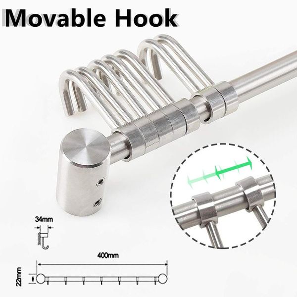 hooks & rails 40# stainless steel kitchen utensil rack with 7 hook furniture bathroom wall rail hanger for tools pot towel
hooks & rails 40# stainless steel kitchen utensil rack with 7 hook furniture bathroom wall rail hanger for tools pot towel