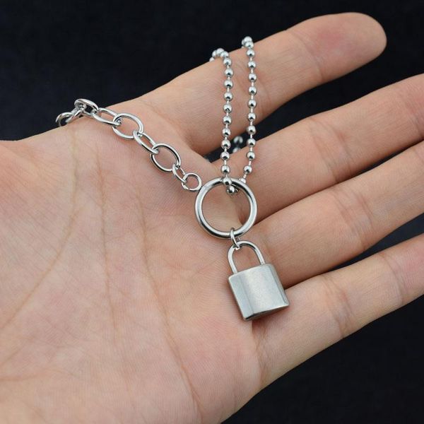 pendant necklaces men jewelry silver color lock necklace brand stainless steel bead asymmetric cable chain
pendant necklaces men jewelry silver color lock necklace brand stainless steel bead asymmetric cable chain