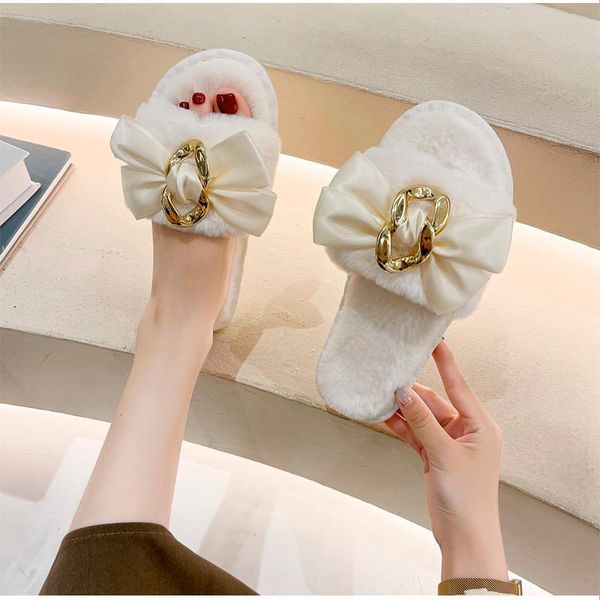 women's slippers home winter warm plush flat open toe shoes ladies indoor causal slides bowknot furry shoe female house footwear, Black
women's slippers home winter warm plush flat open toe shoes ladies indoor causal slides bowknot furry shoe female house footwear, Black