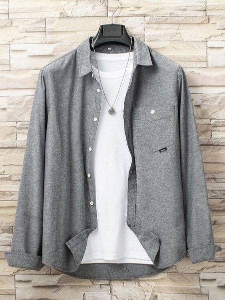 men patched pocket shirt without tee f9gv#, White;black 
men patched pocket shirt without tee f9gv#, White;black