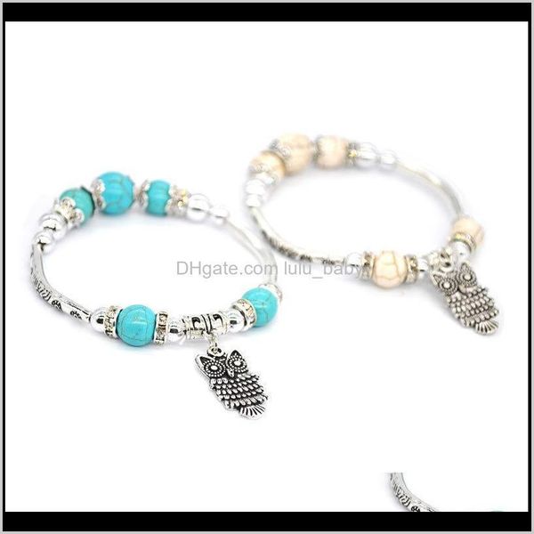 beaded, strands bracelets jewelry drop delivery 2021 natural turquoise beads owl single ring female bracelet accessories pu1hk, Black
beaded, strands bracelets jewelry drop delivery 2021 natural turquoise beads owl single ring female bracelet accessories pu1hk, Black