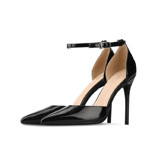dress shoes summer pointed buckle fine high-heeled suede patent leather sandals banquet all-match custom large size women's, Black
dress shoes summer pointed buckle fine high-heeled suede patent leather sandals banquet all-match custom large size women's, Black