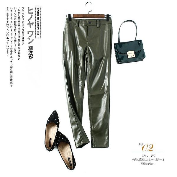 women's pants & capris fashion brand water wash green color pu leather female punk hip bag pencil style ankle length trousers f927, Black;white
women's pants & capris fashion brand water wash green color pu leather female punk hip bag pencil style ankle length trousers f927, Black;white