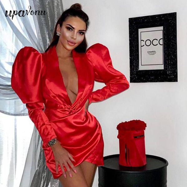 casual dresses 2021 women's red satin dress v-neck bubble long sleeve draped bodycon celebrity club evening party vestidos, Black;gray
casual dresses 2021 women's red satin dress v-neck bubble long sleeve draped bodycon celebrity club evening party vestidos, Black;gray