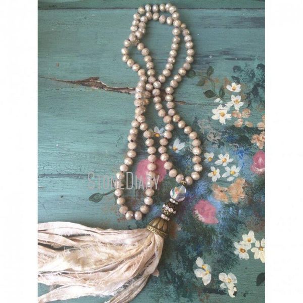 pendant necklaces nm15508 shabby boho glam chic long sari silk tassel glass crystal necklace romantic style versatile accessories, Silver
pendant necklaces nm15508 shabby boho glam chic long sari silk tassel glass crystal necklace romantic style versatile accessories, Silver