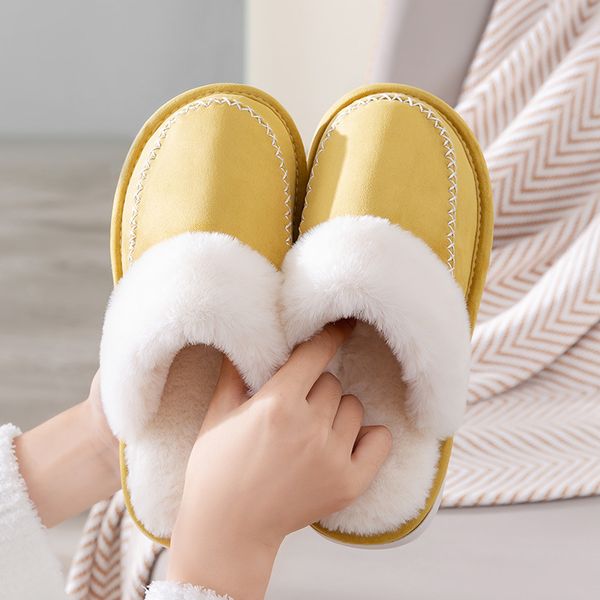 cotton slippers autumn and winter fashion warm women's non slip thick soles home wear men, Black
cotton slippers autumn and winter fashion warm women's non slip thick soles home wear men, Black