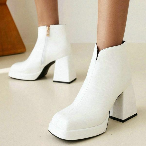 boots 2021 women ankle platform thick high heel ladies short pu leather stone print square toe zipper women's black
boots 2021 women ankle platform thick high heel ladies short pu leather stone print square toe zipper women's black