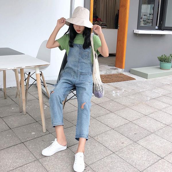 women's jeans fashion loose denim overalls korean version of the retro casual pants cute student size s-xl, Blue
women's jeans fashion loose denim overalls korean version of the retro casual pants cute student size s-xl, Blue