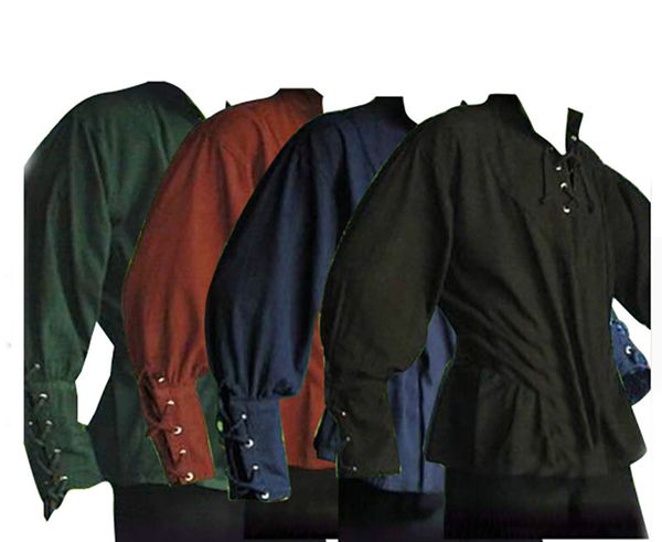 theme costume men medieval renaissance grooms pirate reenactment larp costume lacing up shirt bandage middle age clothing for 3xl, Black;red
theme costume men medieval renaissance grooms pirate reenactment larp costume lacing up shirt bandage middle age clothing for 3xl, Black;red