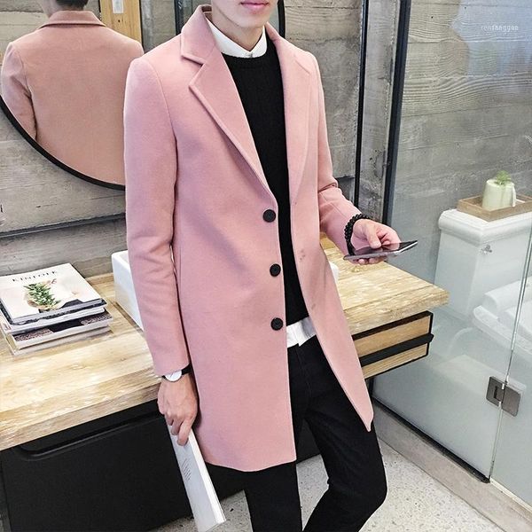 men's wool & blends autumn and winter fresh woolen coat lapel slim korean male teenager students in the long thick tide1, Black
men's wool & blends autumn and winter fresh woolen coat lapel slim korean male teenager students in the long thick tide1, Black